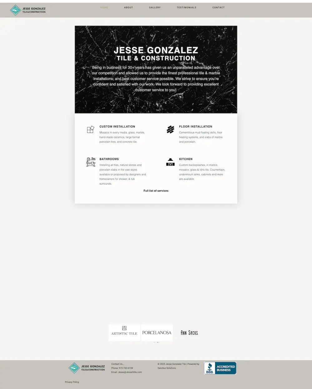 Jesse Gonzalez Tile & Construction